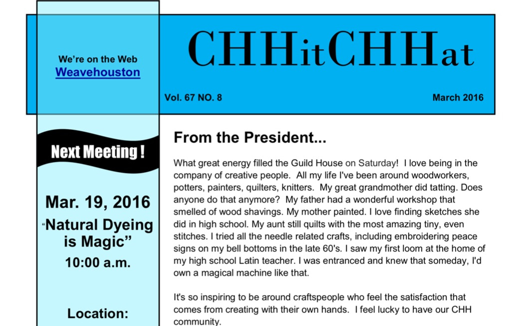 CHHit CHHat – March 2016